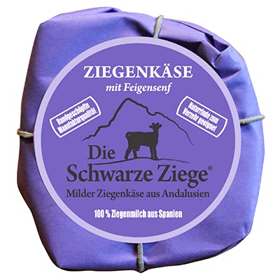 Schwarze Ziege Hartkäse it Feigensenf - 180 g Stück von Senner-Alpkäse-Classic-Box