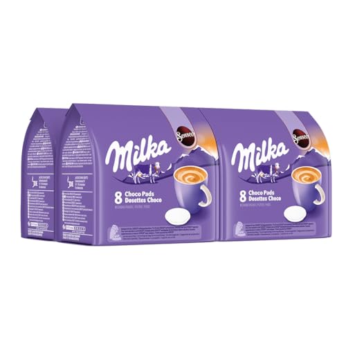SENSEO Milka Chocolademelk Pads (32 Pads, Volle en Romige Chocolademelk van Milka voor SENSEO Koffiepadmachines), 4 x 8 Milka SENSEO Pads von Senseo