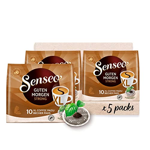 Senseo® Pads Guten Morgen Strong XL - Kaffee RA-zertifiziert - 5 Packungen x 10 Becherpads von Senseo