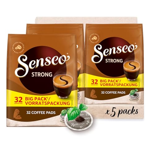 Senseo Pads Strong, Vorratspackung, 5 x 32 Getränke, 160 Kaffeepads von Senseo