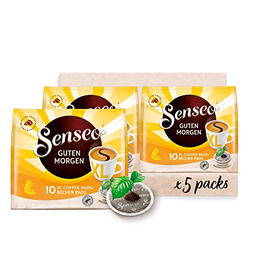 Senseo ® Pads Guten Morgen XL - Kaffee RA-zertifiziert - 5 Packungen x 10 Becherpads von Senseo