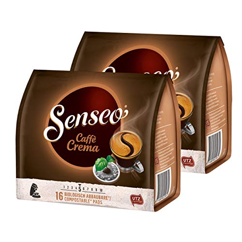 Senseo Caffe Crema, Kaffeepads, Aromatisch und Vollmundig, Röstkaffee, Kaffee, 32 Pads von Senseo