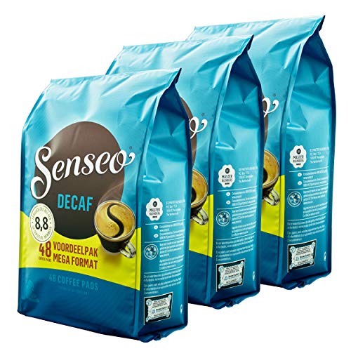 Senseo Kaffeepads Decaf / Entkoffeiniert, Reiches Aroma, Intensiv & Ausgewogen, Kaffee für Kaffepadmaschinen, 144 Pads von Senseo