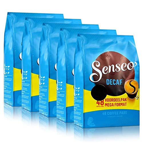 Senseo Kaffeepads Entkoffeiniert, 5er Pack, 5 x 48 Pads von Senseo
