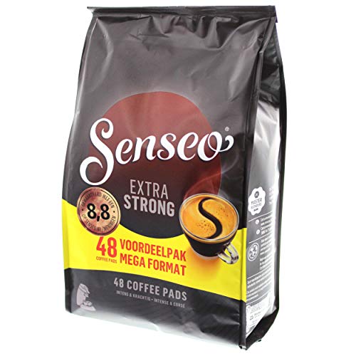 Senseo Kaffeepads Extra Dark / Extra Kräftig, Intensiver und Vollmundiger Geschmack, Kaffee, neues Design, 5er Pack, 5 x 48 Pads von Senseo