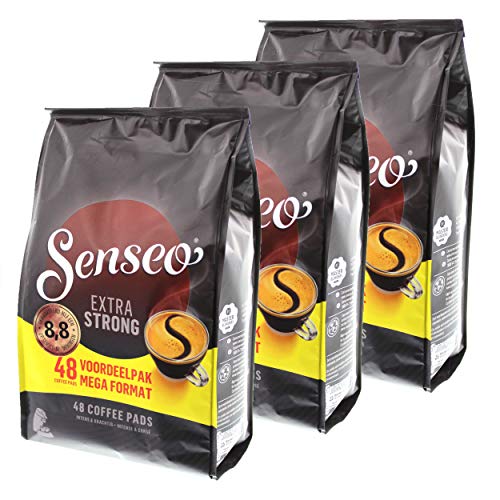 Senseo Kaffeepads Extra Strong / Extra Kräftig, Intensiver und Vollmundiger Geschmack, Kaffee für Kaffepadmaschinen, 144 Pads von Senseo