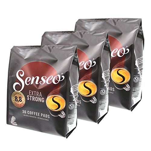 Senseo Kaffeepads Extra Strong / Extra Kräftig, Intensiver und Vollmundiger Geschmack, Kaffee für Kaffepadmaschinen, 108 Pads von Senseo