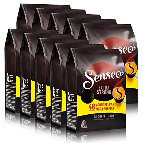 Senseo Kaffeepads Extra Strong / Extra Kräftig, Intensiver und Vollmundiger Geschmack, Kaffee für Kaffepadmaschinen, 480 Pads von Senseo
