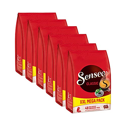 SENSEO Pads Classic Senseopads UTZ zertifiziert 6 XXL Einzelpacks, 6 x 48 Pads von Senseo