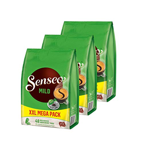 SENSEO Pads Mild UTZ zertifiziert 3 XXL Einzel-Packs - 144 Kaffeepads von Senseo