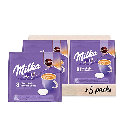 Senseo Milka Kakao Pads, 40 Senseo kompatible Pads, 5er Pack, 5 x 8 Getränke, 560 g von Senseo