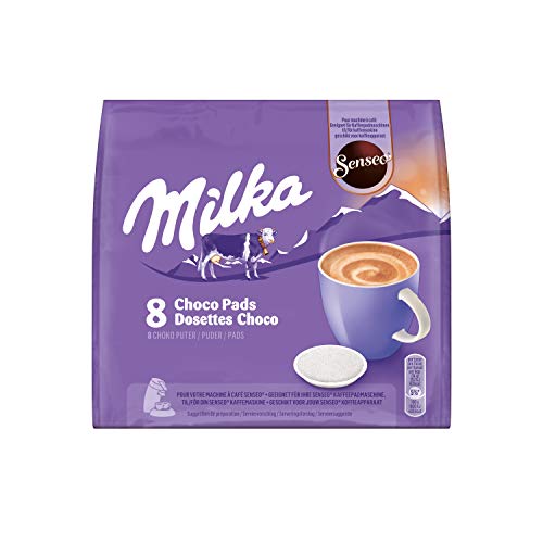 Senseo Milka Kakao Pads, 80 Senseo kompatible Pads, 10er Pack, 10 x 8 Getränke von Senseo