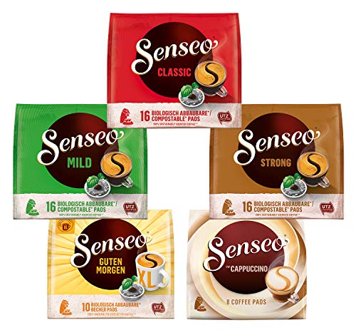 Senseo®Pads Probierbox mit 5 Sorten - insgesamt 66 Kaffeepads im Vielfaltspaket von Senseo