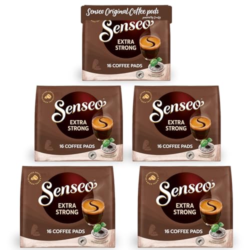 Senseo® Pads Extra Strong - Kaffee RA-zertifiziert - 5 Packungen x 16 Kaffeepads von Senseo