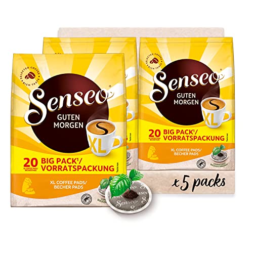 Senseo ® Pads Guten Morgen XL - Kaffee RA-zertifiziert - 5 Vorratspackungen x 20 Becherpads von Senseo