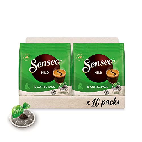 Senseo® Pads Mild - Milder Kaffee RA-zertifiziert - 10 Packungen x 16 Kaffeepads von Senseo