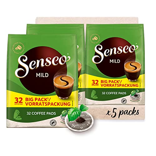 Senseo® Pads Mild - Milder Kaffee RA-zertifiziert - 5 Vorratspackungen x 32 Kaffeepads von Senseo