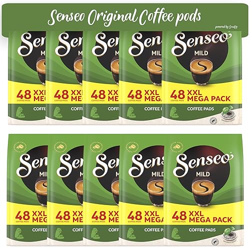 Senseo Pads Mild, 480 Kaffepads, 10er Pack, 10 x 48 Getränke von Senseo
