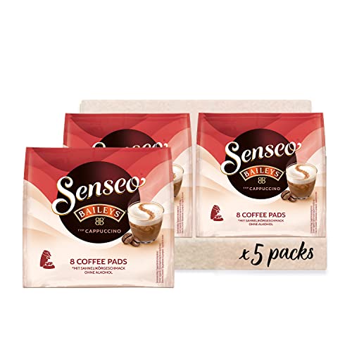 Senseo Pads Typ Cappuccino Baileys, 40 Kaffeepads, 5er Pack, 5 x 8 Getränke, 460 g von Senseo