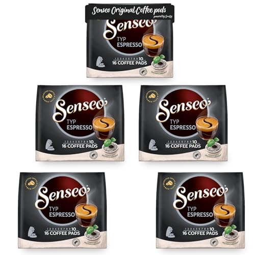 Senseo ® Pads Typ Espresso - RA-zertifiziert - 5 Packungen x 16 Kaffeepads von Senseo