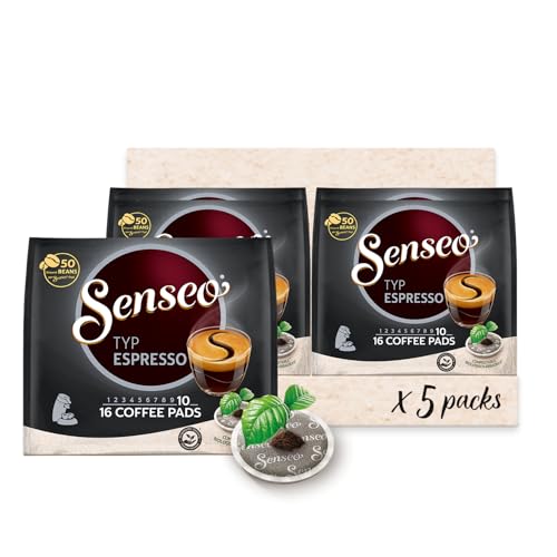 Senseo ® Pads Typ Espresso - RA-zertifiziert - 5 Packungen x 16 Kaffeepads von Senseo