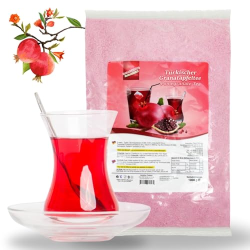 Türkischer Granatapfel Tee, 1000 g Instantgetränk Pulver im Beutel, löslicher Instanttee heiß oder kalt genießen von Sensepura