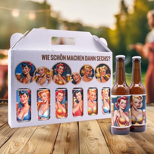 Männerhandtasche -Bier macht schön- mit 6 x Bier 0,33 l, 4,8% vol., inkl. Mehrwegpfand von Senvianda