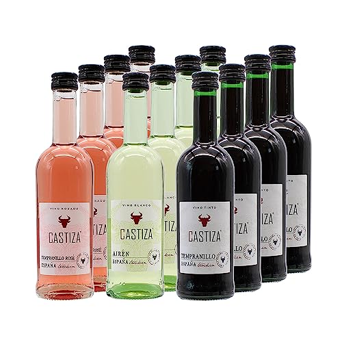 Probierset Weinreise durch Spanien 4 x Castiza Airen 0,25l & 4 x Castiza Tempranillo Rose 0,25l & 4 x Castiza Tempranillo 0,25l von Senvianda