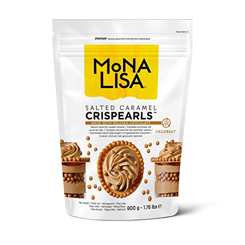 Mona Lisa Crispearls by Callebaut wiederverschließbarer Klett 800g Beutel aromatisierte, beschichtete Müslibällchen zum Dekorieren von Kuchen, Cupcakes, Waffeln, Crepes, Pfannkuchen (gesalzenes von Sephra