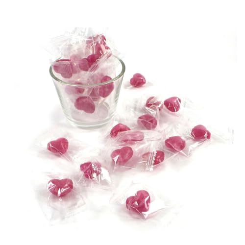 Herz Bonbon Bombom Gastgeschenk Hochzeit HerzBonbon rote Herzen Kirschgeschmack einzeln verpackt (250 - Stück) von Sepkina