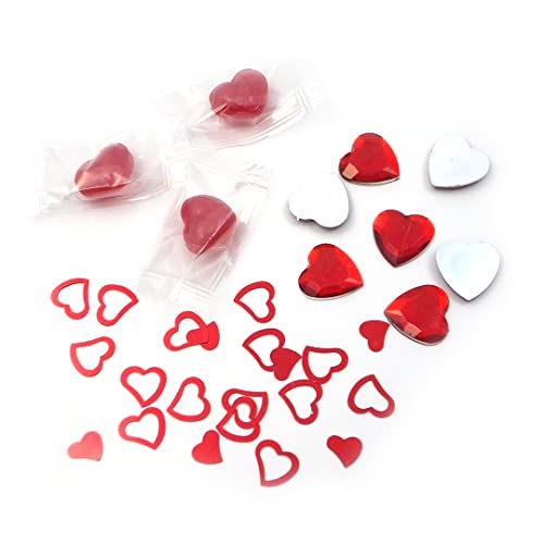 Sepkina Love Set 100 Herz Bonbons Herzen Dekoherzen Konfetti Love Liebe Hochzeit Wedding Set Rot (Rot) von Sepkina