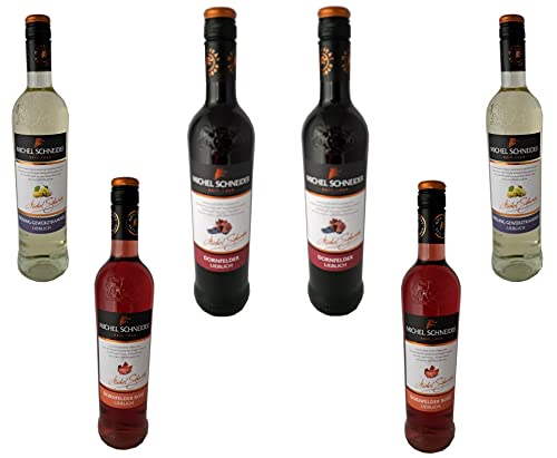 Michel Schneider Rose/Rot/Weiss Wein lieblich Mix Paket mit 10-11,5% Alkohol - 6er von Seroflow