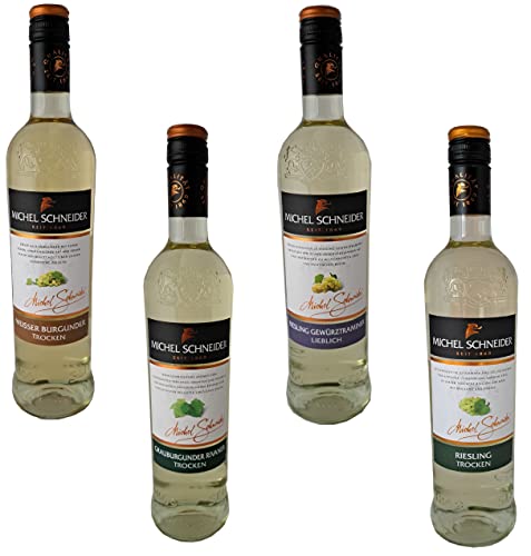 Michel Schneider Weiss Wein Paket mit 10-12,5% Alkohol - 4 Stk. von Seroflow