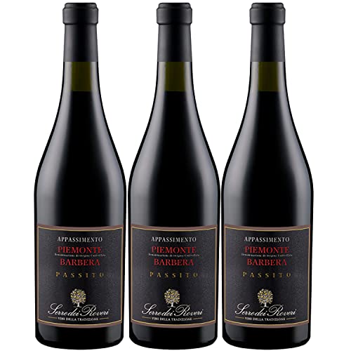 Sartirano Figli Serre dei Roveri Appassimento Piemonte Barbera DOC Rotwein Wein Italien trocken I Visando Paket (3 Flaschen) von Serre dei Roveri