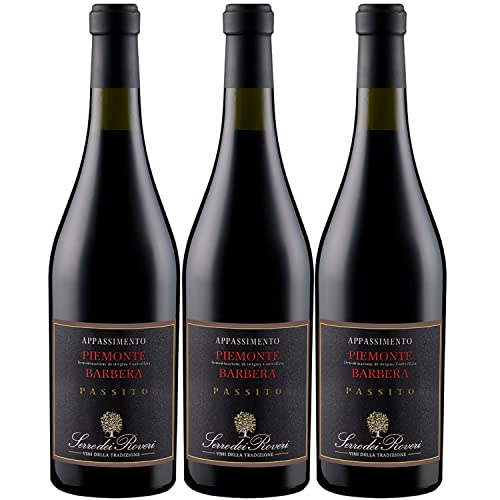 Sartirano Figli Serre dei Roveri Appassimento Piemonte Barbera DOC Rotwein Wein Italien trocken I Visando Paket (3 Flaschen) von Serre dei Roveri