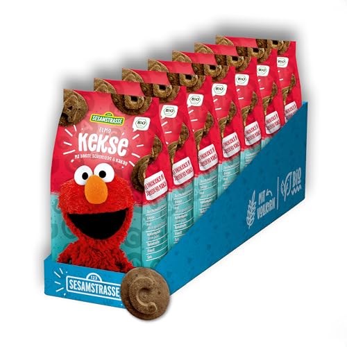 Sesamstrasse Bio Dinkelkeks mit Kakao und Schokolade, Schokokekse Elmo mit Dinkel, 7 x 125g Beutel, Kekse Großpackung, leckerer Snack als Knabberartikel, bio, vegan Sesamstrasse Bio Dinkelkeks mit Kakao und Schokolade, Schokokekse Elmo mit Dinkel, 7 x 125g Beutel, Kekse Großpackung, leckerer Snack als Knabberartikel, bio, vegan von Sesamstrasse