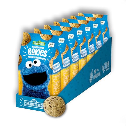 Sesamstrasse Bio Kekse mit Schokolade, Krümelmonster Cookies, 7 x 125g Beutel, Schokokekse, Großpackung, leckerer Snack als Knabberartikel, bio, vegan Sesamstrasse Bio Kekse mit Schokolade, Krümelmonster Cookies, 7 x 125g Beutel, Schokokekse, Großpackung, leckerer Snack als Knabberartikel, bio, vegan von Sesamstrasse