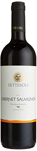 Settesoli Cabernet Sauvignon vegan – Trockener körperreicher Rotwein aus Sizilien (1 x 0,75L) von Settesoli