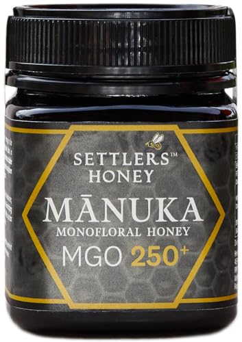 Settlers Manuka Honig MGO 250+ - produziert und abgefüllt in Neuseeland - 250g - zertifiziert und 100% purer Manuka Honig von KDJMDL