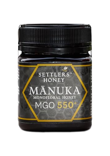 Settlers Manuka Honig MGO 550+ - produziert und abgefüllt in Neuseeland - 250g - zertifiziert und 100% purer Manuka Honig Settlers Manuka Honig MGO 550+ - produziert und abgefüllt in Neuseeland - 250g - zertifiziert und 100% purer Manuka Honig von Settlers