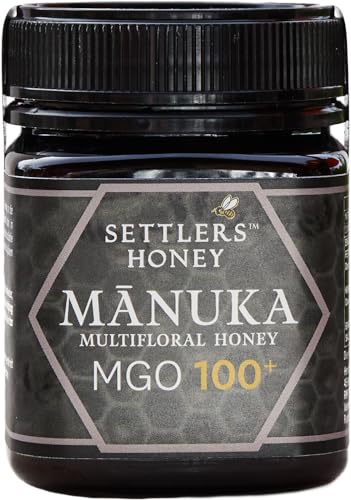 Settlers Manuka Honig MGO 100+ - produziert und abgefüllt in Neuseeland - 250g - zertifiziert und 100% purer Manuka Honig Settlers Manuka Honig MGO 100+ - produziert und abgefüllt in Neuseeland - 250g - zertifiziert und 100% purer Manuka Honig von Settlers