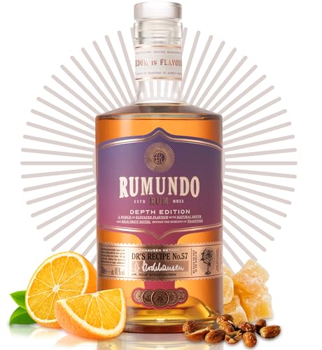 Rumundo Rum von Seven Seals | 0,7 l Premium Rum Flasche | Depth Edition | Facettenreiche Aromen des Dr’s Recipe No. 57 : Orange, Nüsse, Ingwer & Vanille | 46% vol | Einzigartiges Rum Geschenk von Seven Seals