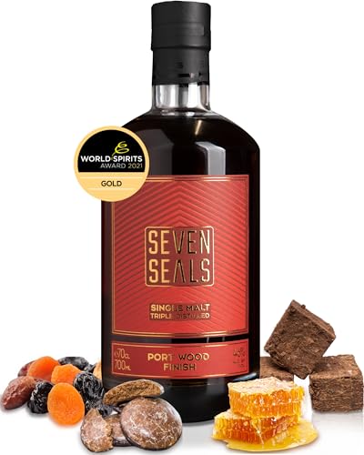 Seven Seals - PORT WOOD FINISH | 0,7 l Premium Single Malt aus der Classic Line | Ausgezeichneter Barley Spirit | Note: lieblich-fruchtige Amerone | Geschenkidee für echte Liebhaber von Seven Seals