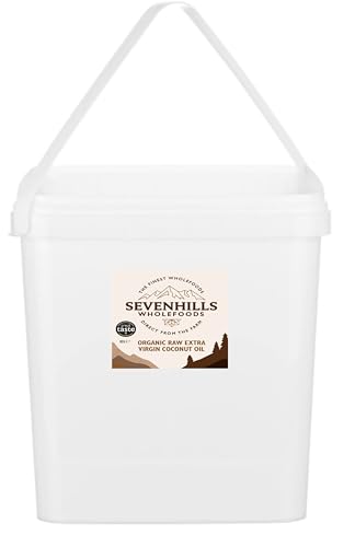 Sevenhills Wholefoods Kokosöl Bio 10L, Extra Vergine, Nativ, Roh, Kaltgepresst, zum Kochen & Backen, für Haut & Haare von sevenhills wholefoods