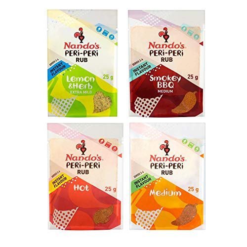 Nando's Peri Peri Rub Medium gebündelt mit Zitrone und Kräuter, Hot und Smokey BBQ Medium Nando's Peri Peri Rub Medium gebündelt mit Zitrone und Kräuter, Hot und Smokey BBQ Medium von Several