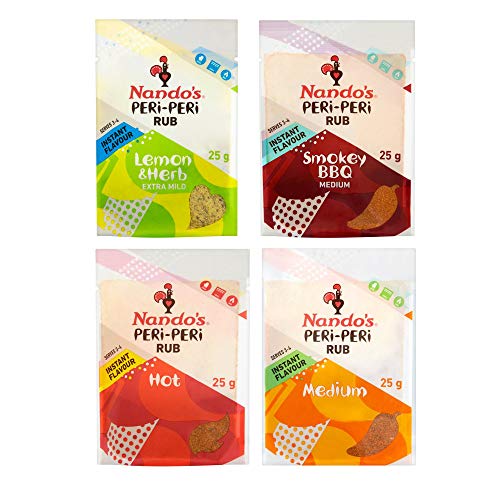 Nando's Peri Peri Rub Medium gebündelt mit Zitrone und Kräuter, Hot und Smokey BBQ Medium von Several