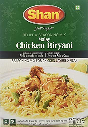 Shan Gewürzmischung für Malaiisches Huhn Biryani Masala 2.12oz / 60g 3er Pack Shan Gewürzmischung für Malaiisches Huhn Biryani Masala 2.12oz / 60g 3er Pack von Shan