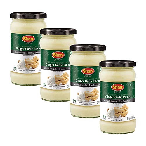 Shan Ingwer-Knoblauch-Paste, 310 g, traditionelle, geschmacksverstärkende Kochpaste aus frisch gemahlenem Ingwer und Knoblauch, geeignet für Vegetarier, luftdichtes Glas, 4 Stück Shan Ingwer-Knoblauch-Paste, 310 g, traditionelle, geschmacksverstärkende Kochpaste aus frisch gemahlenem Ingwer und Knoblauch, geeignet für Vegetarier, luftdichtes Glas, 4 Stück von Shan