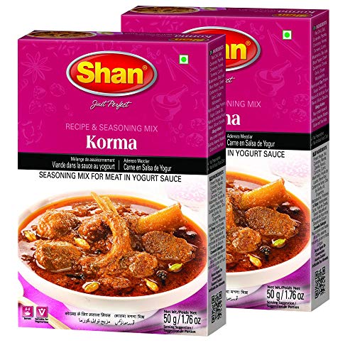 Shan Korma Masala, 50 g, 2 Stück, Senf, Puder Shan Korma Masala, 50 g, 2 Stück, Senf, Puder von Shan