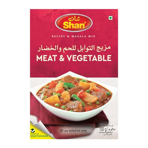 Shan Meat And Vegetable Curry Mix, 1er Pack (1 x 100 g) von Shan